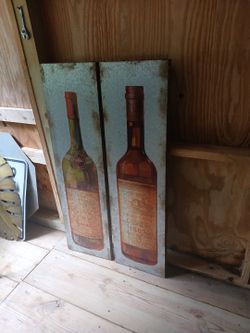 12 Wide By 48 Long By 2 Inch Thick Galvanize Wine Wall Art 