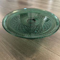 Vintage Green Cake Plate 