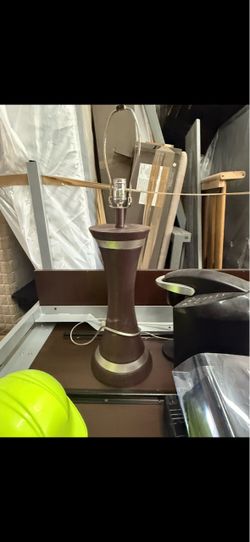 Brown Table Lamp Base with Harp
