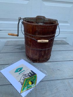 Vtg. White Mountain Ice Cream Freezer 6Qt Manual Hand Crank,Triple Motion Recipe