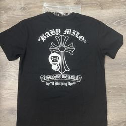 Size small black Chrome x Bape T-shirt