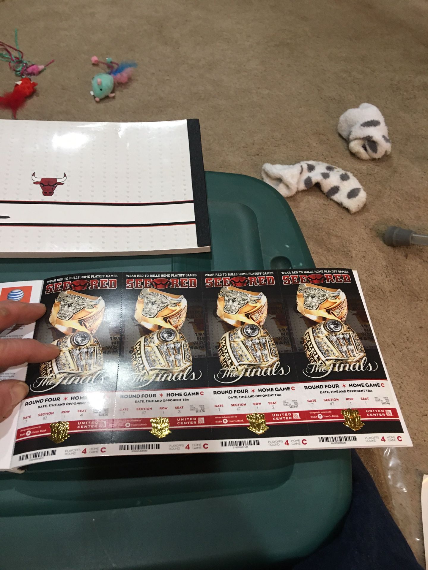 Official Chicago Bulls 2013 NBA Playoff Ticket Stubs Booklet Full Booklet  With Tickets, image size:1440x1920
