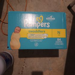 Pampers Swaddlers Diapers Size Nb W Wipes