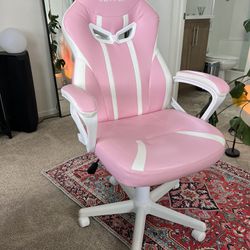 JOYFLY Pink Gamer Adjustable Height Chair Comfortable 