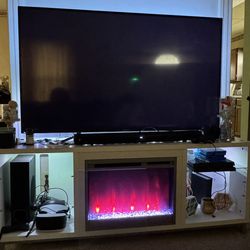TV fireplace stand