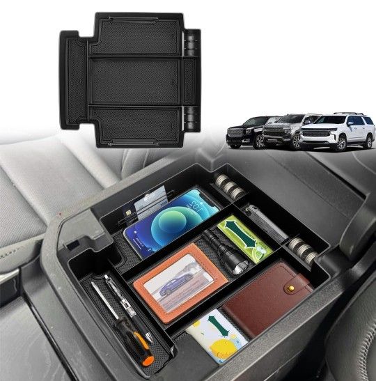 Center Console Organizer Fits Chevy Tahoe /GMC Yukon 2021-2024 Armrest Tray