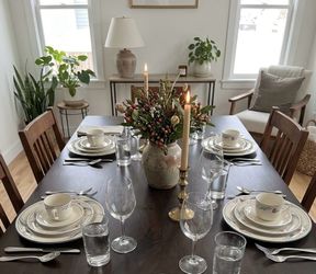 Lenox Chinastone Poppies on Blue Dinnerware – 4 Place Settings