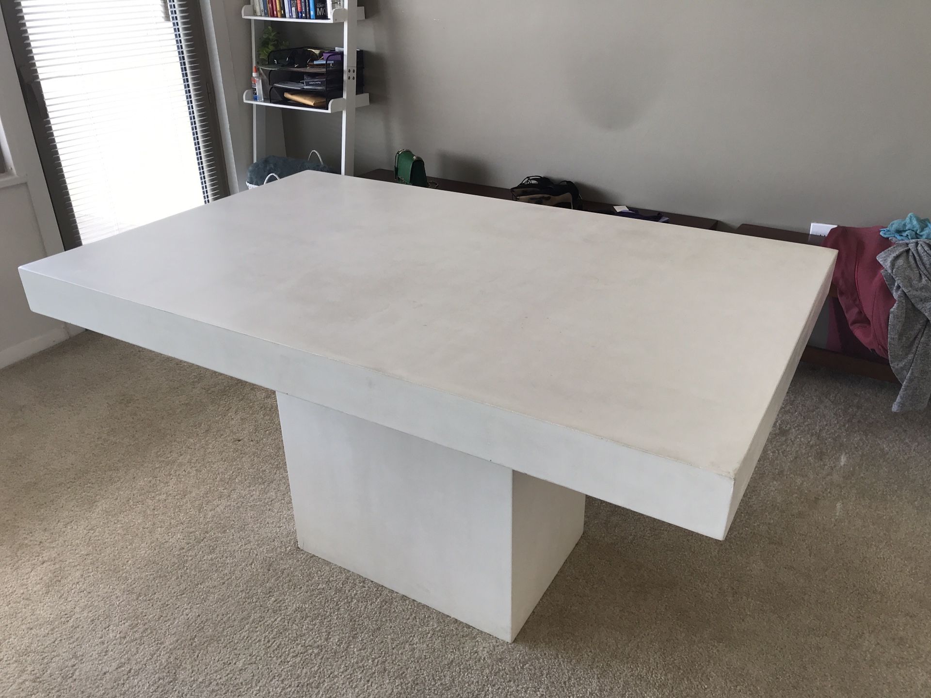 Cb2 (Crate and Barrel Brand) fuze ivory white stone dining table
