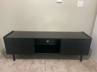 Modern, Black TV stand (63” wide)