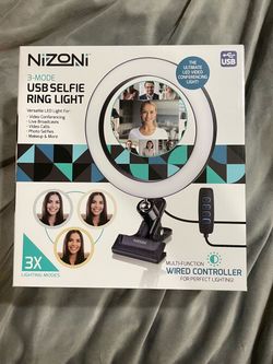 Nizoni 3-Mode USB Selfie Ring Light