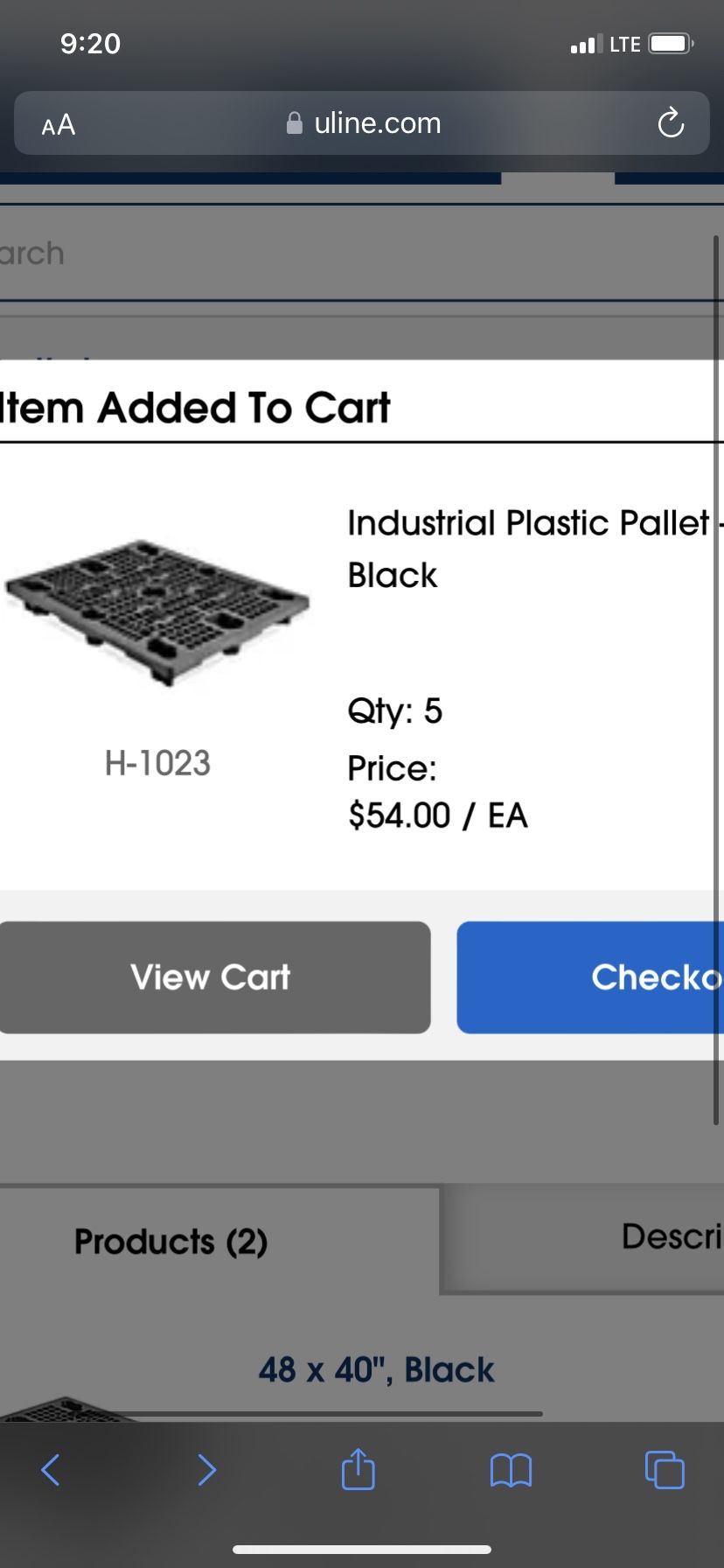 ULINE Plastic Pallet