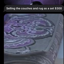 Sofa, Love Seat And Area Rug For 275-negotiable 