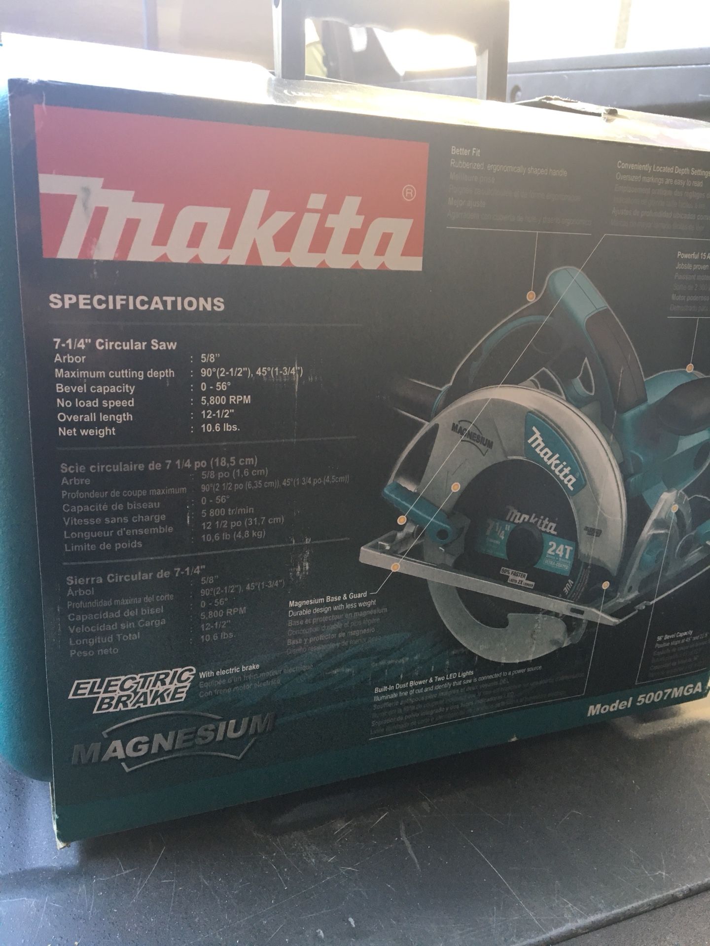 Makita circular saw 5007MGA electric brake 7-1/4