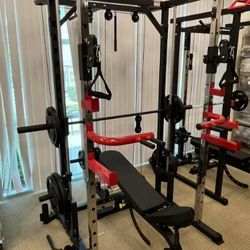 Smith Sets with 220 lb Barbell and Olympic Bar