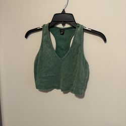 Green Cropped Tank