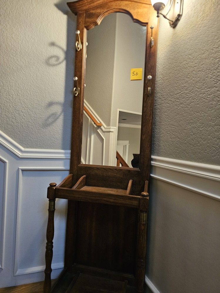 Wood Mirror Stand