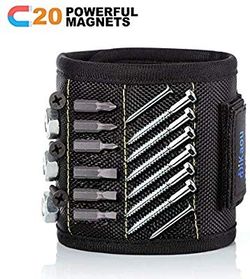 Magnetic Wristband with 20 Strong Magnets for Holding Screws Nails Drill Bits