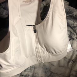 White Sports bra