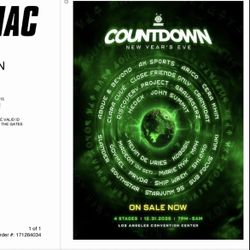 Countdown NYE tickets 