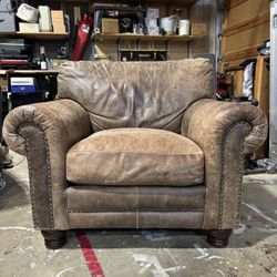 Full Grain Leather Oversized Chair