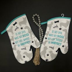 Dog Lovers Kitchen Oven Mitt Set 