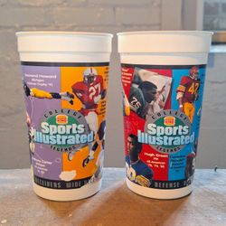 COLLEGE LEGENDS 1995 BK/SI WR & DEF COLLECTOR CUPS