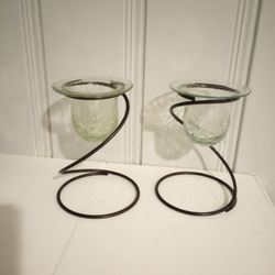 Pair of votive/candle holders