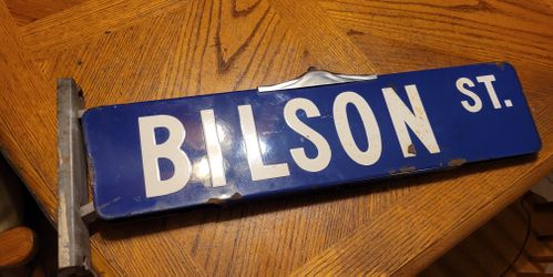 Vintage Porcelain Street Double Sided Sign 2 Ft 