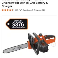 BLACK+DECKER 40V MAX 10in. Battery Powered Chainsaw Kit with (1) 2Ah Battery & Charger Questions & Answers (88)