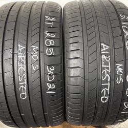 2 Tires 285 30 21 Pirelli P Zero Pz4 Mo-s Like New