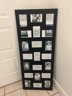 Black 21-Opening Collage Photo Frame 47.5 x19.25 inches