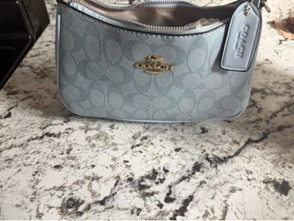 Baby blue Coach bag