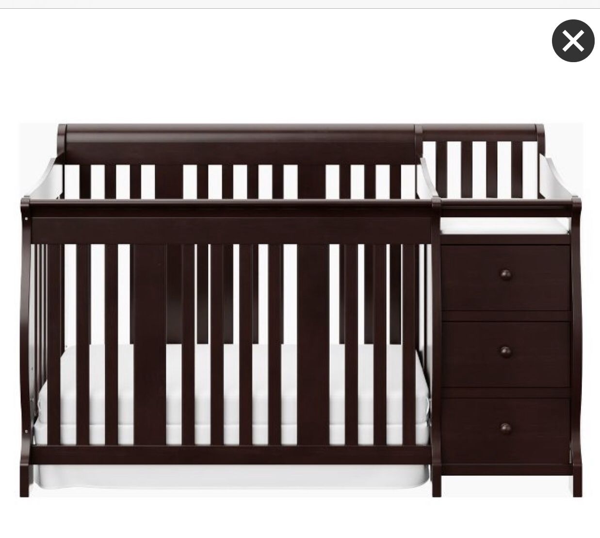 Storkcraft Portofino 4 in 1 convertible crib and changing table.