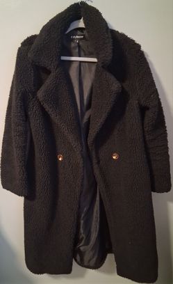EillyBazar Black Teddy Bear Coat