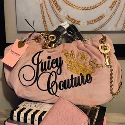 Juicy couture dumpling satchel with wallet