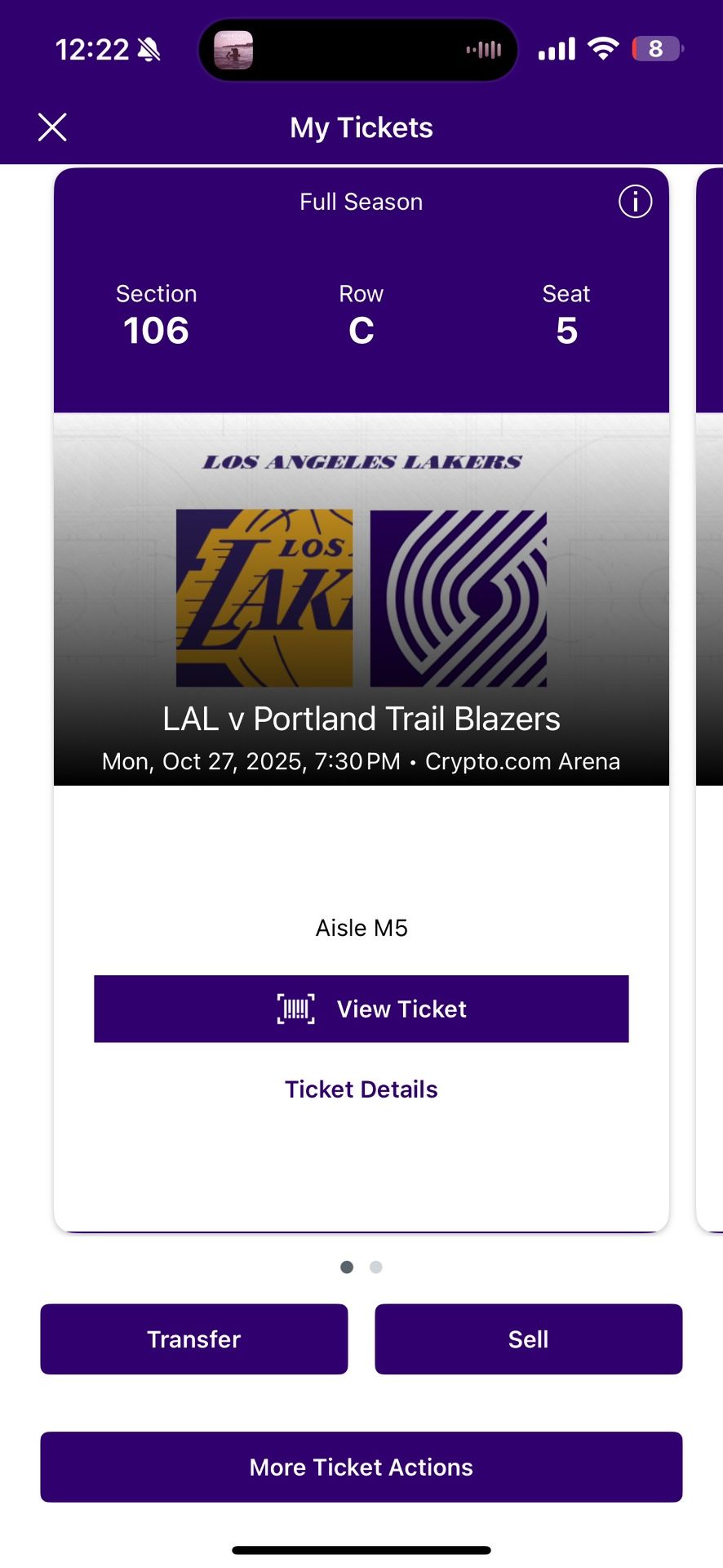 Lakers vs Trail Blazers