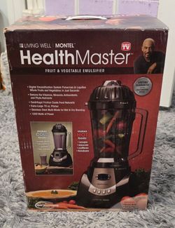 Montel HealthMaster Blender 1200W Fruit & Vegetable Emulsifier – Brand New in Box