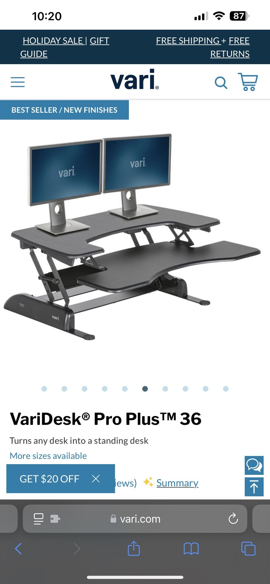 Veridesk Pro + 36”