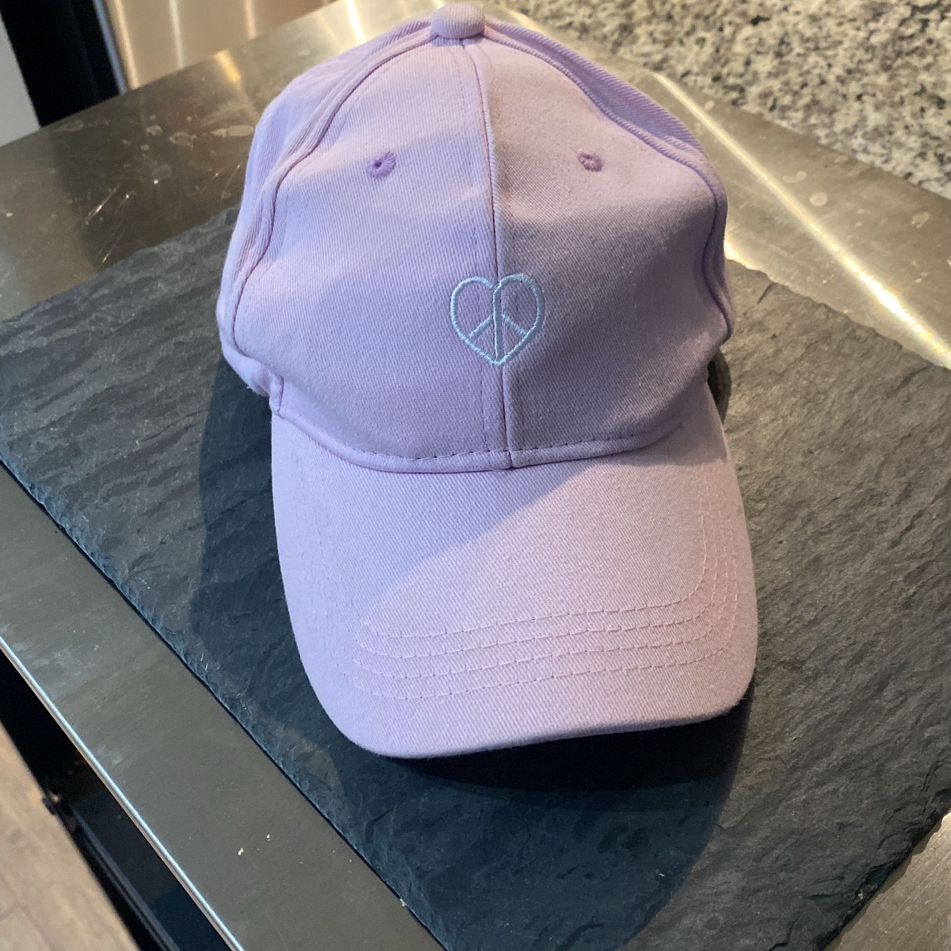 Pink Peace Heart Unisex Adjustable Hat 