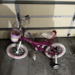 Girl Bicycle With Training Wheels 