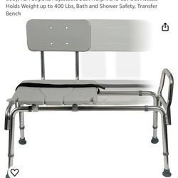 New Heavy Duty Transfer Bench For The Shower And The Toilet 400 Pound Capacity