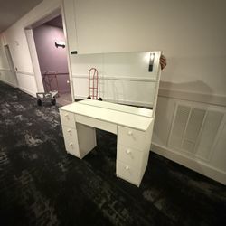 WHITE vanity desk Wayfair 