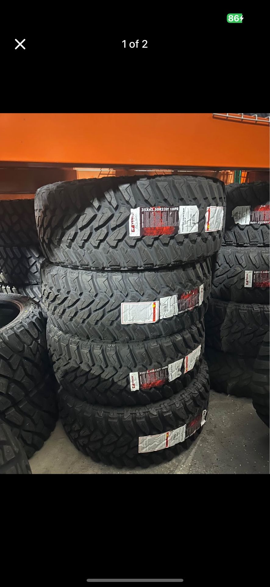 35x12.50R22 Venom Terra Hunter M/T 10ply Tires