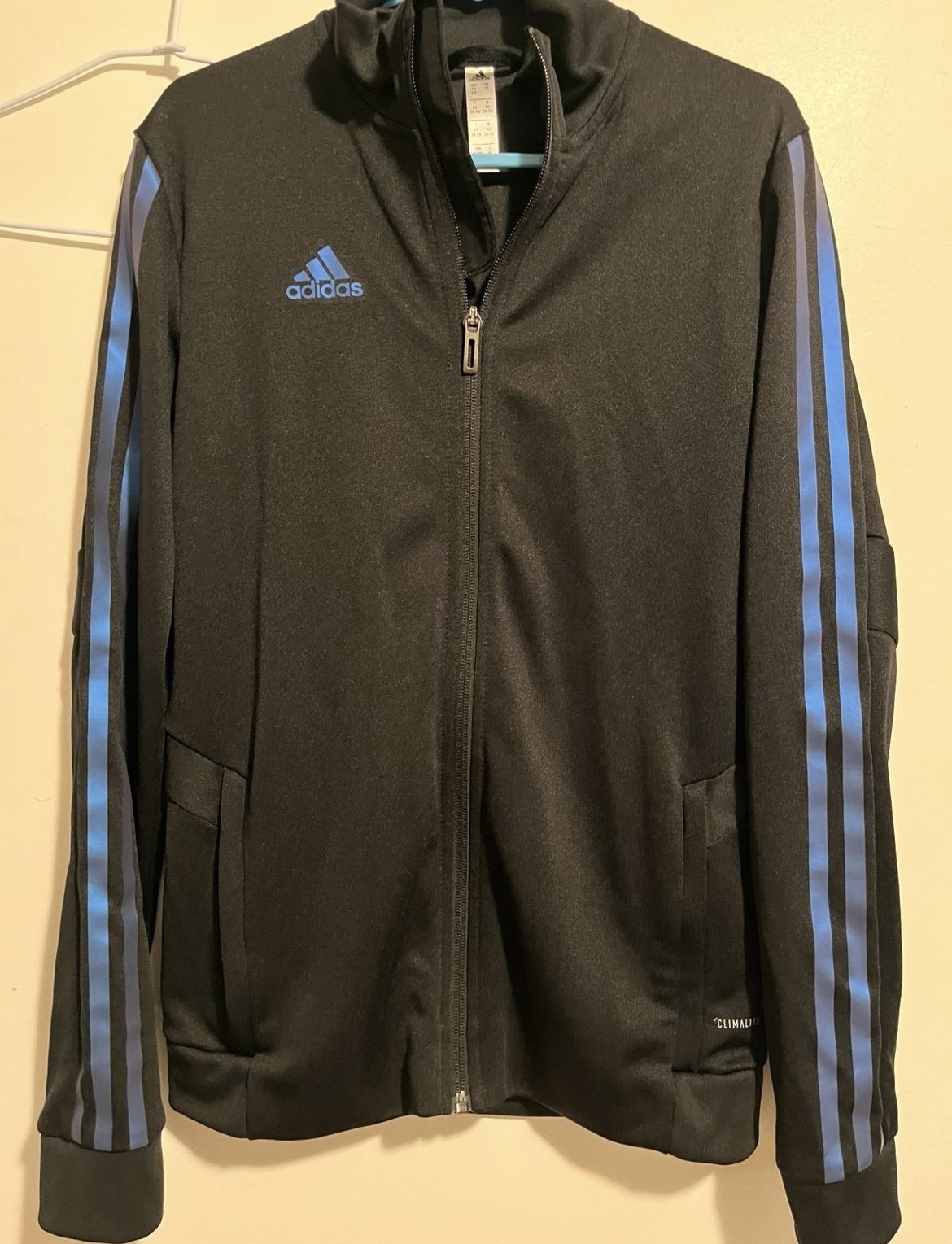 Adidas Jacket Black With Blue XS