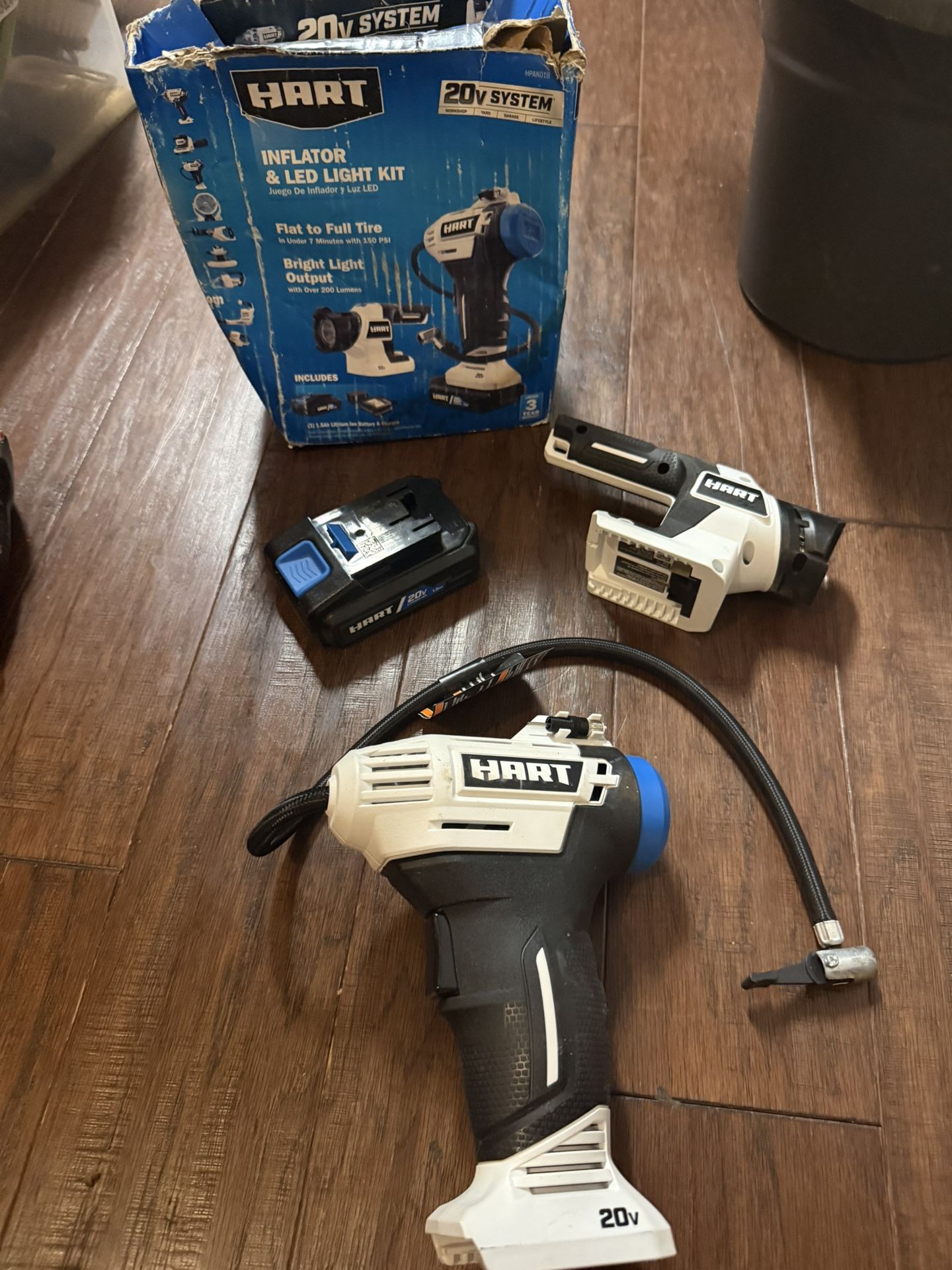 Hart Inflator And Led Light Kit Without Charger