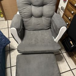 Glide And Ottoman (Gray)