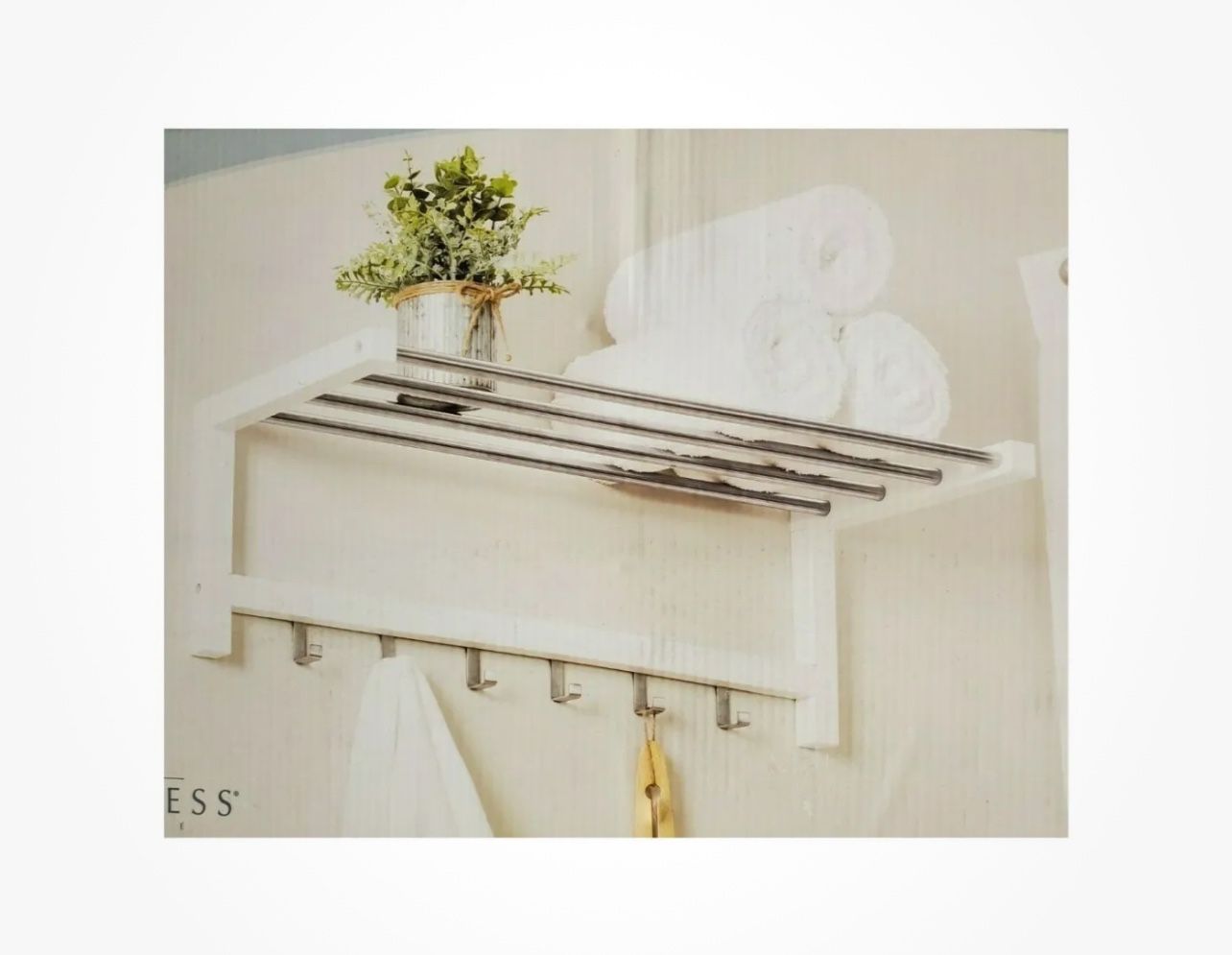 Evergreen Cypress Home 31” Multi-Use Wall Shelf, White