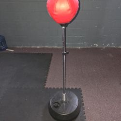 Red Reflex Punching Bag with Adjustable Stand