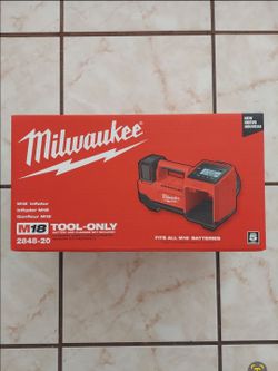 New Milwaukee Cordless Electric Portable Inflator M18 - Tool Only.