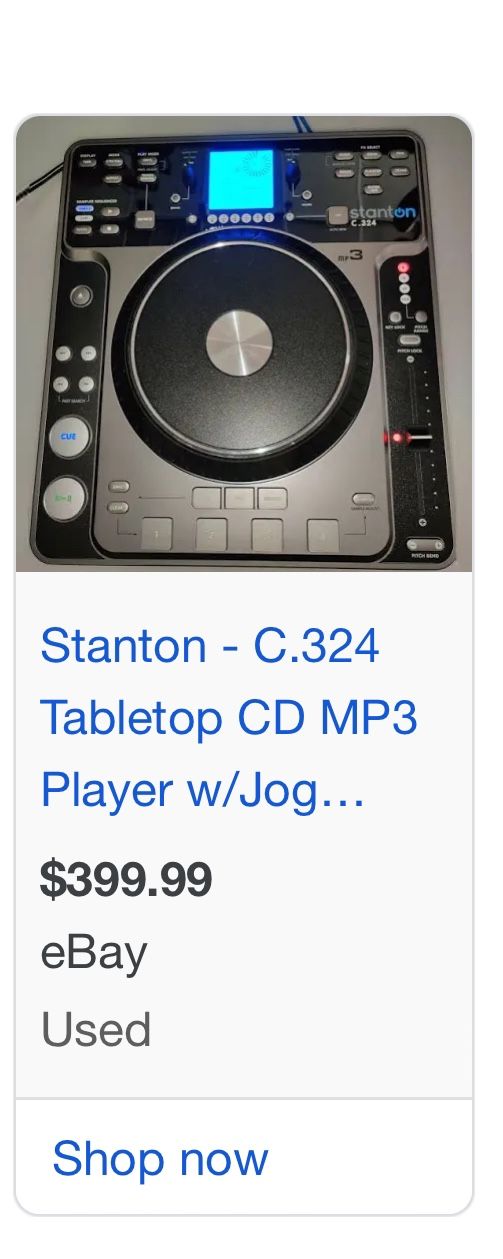 Stanton C.324 Tabletop Cd Player With Slot Drive